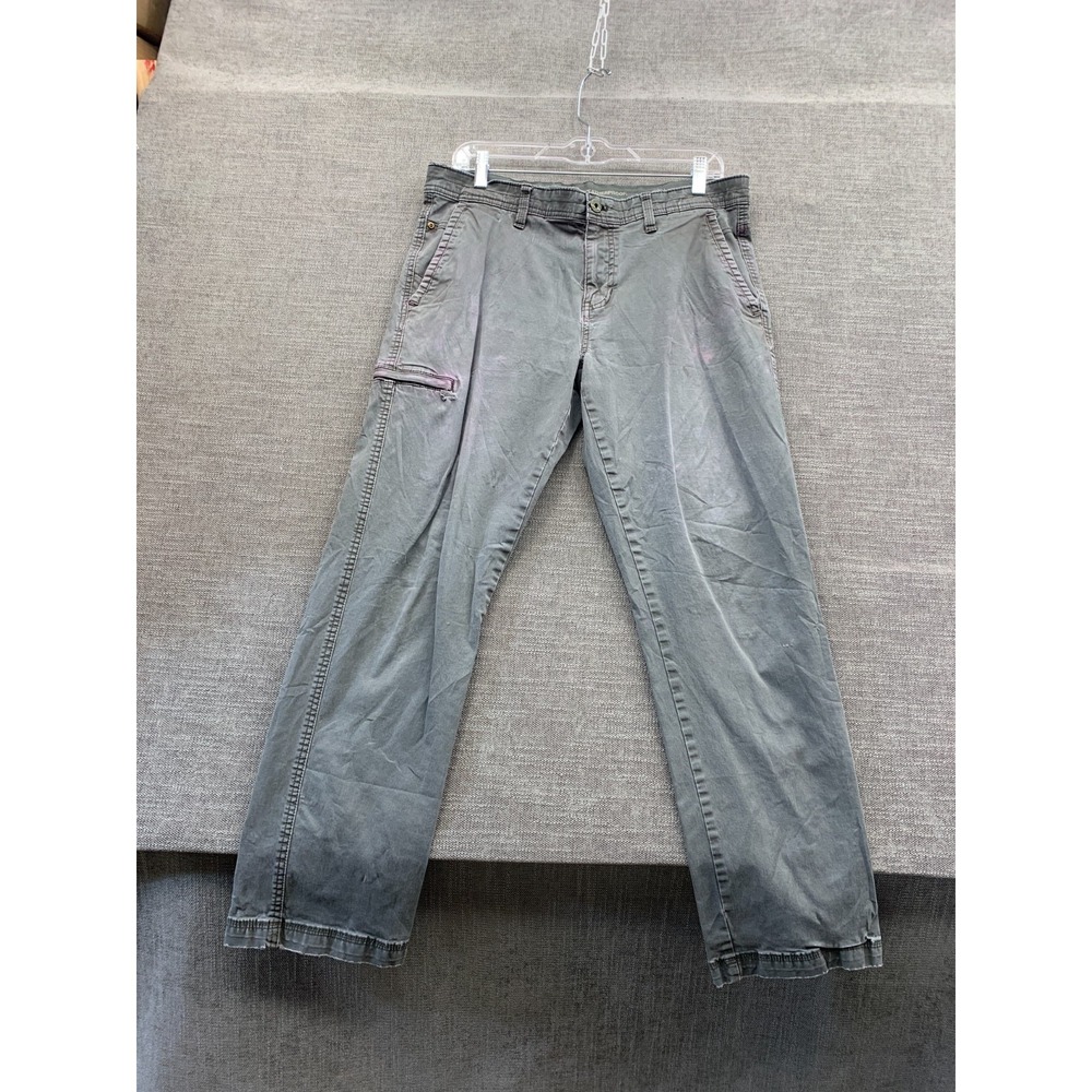 Weatherproof Ankle Jeans Mens 34x32 Olive Green Cotton Stretch‎ Straight Leg